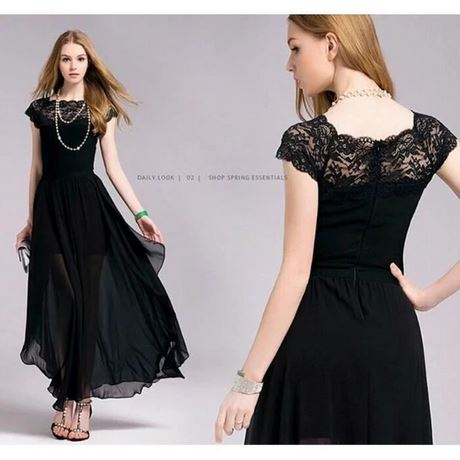 Robe ete longue noire