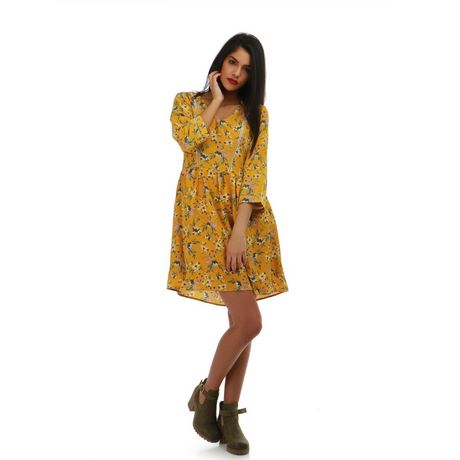 Robe fluide jaune