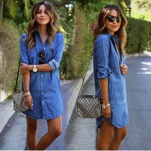 Robe jean longue femme