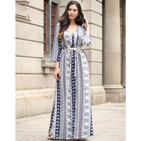 Robe longue demi manche été