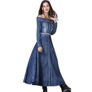 Robe longue en denim