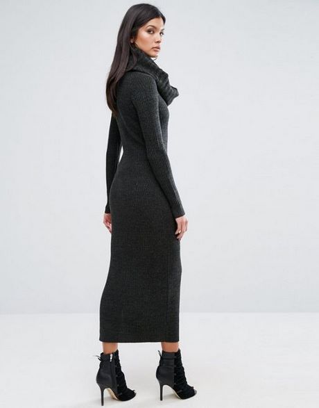 Robe longue maille femme