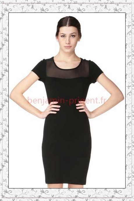 Robe noire droite femme