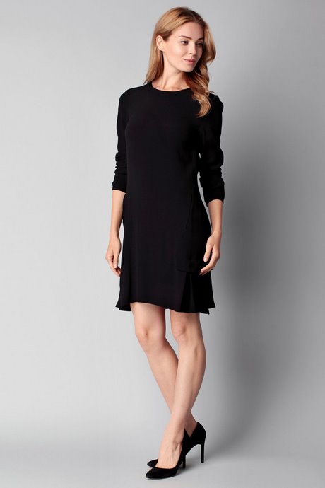 Robe noire droite femme