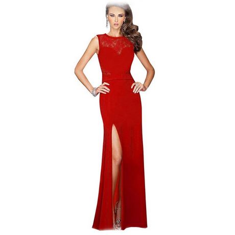 Robe rouge longue ete