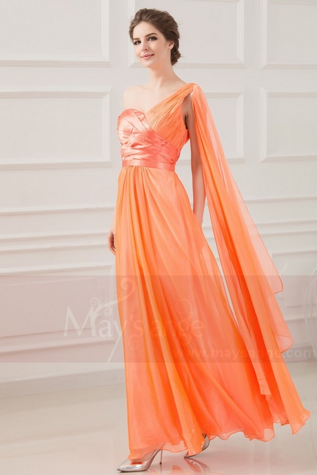 Robe rouge orangée