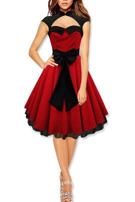 Robe rouge rockabilly