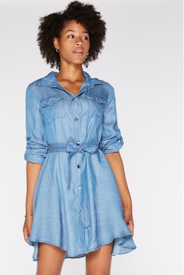 Robe saharienne en jean