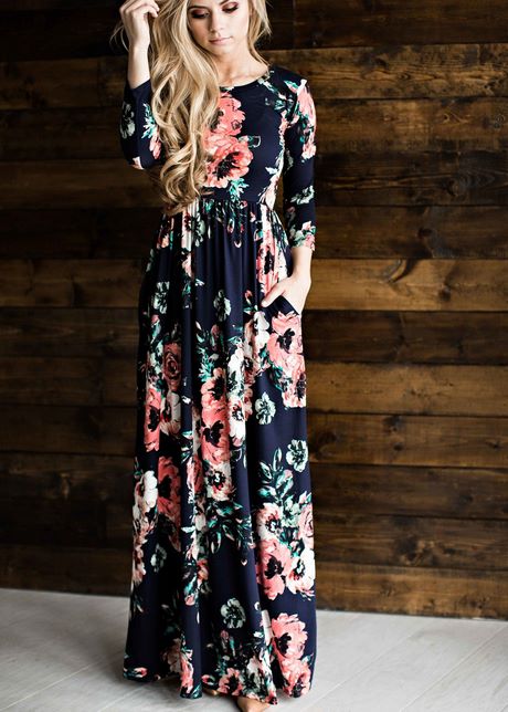 Maxi dress manche longue