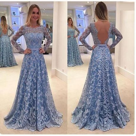 Robe a dentelle longue