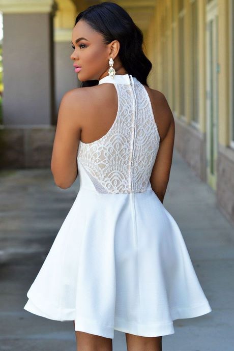 Robe blanche courte ete