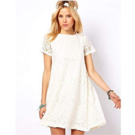 Robe blanche femme dentelle