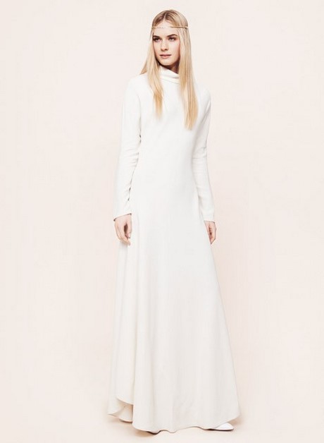 Robe blanche simple longue