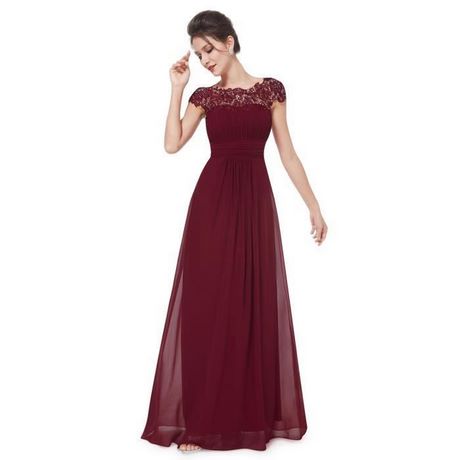 Robe bordeaux longue