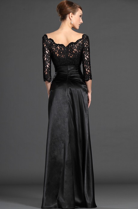 Robe ceremonie dentelle noire