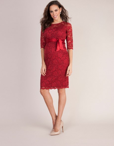 Robe cocktail dentelle rouge