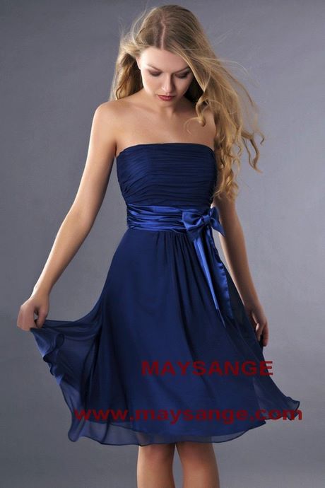 Robe cocktail mariage bleu