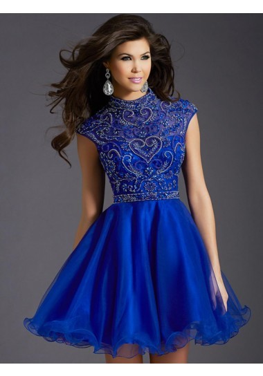 Robe cocktail mariage bleu