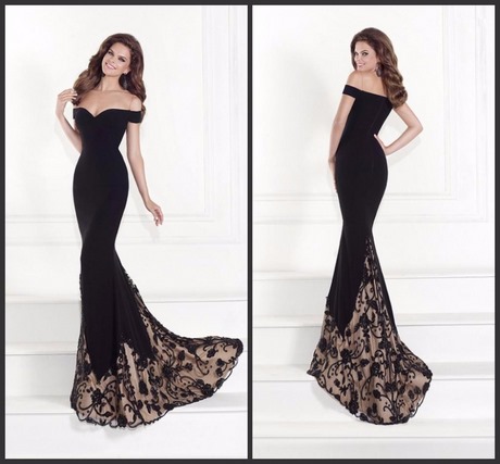 Robe cocktail noire dentelle