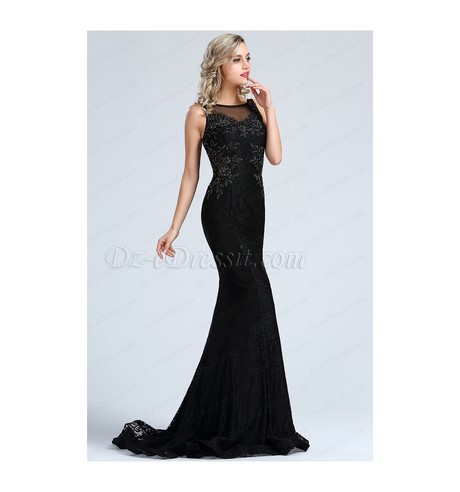 Robe cocktail noire dentelle