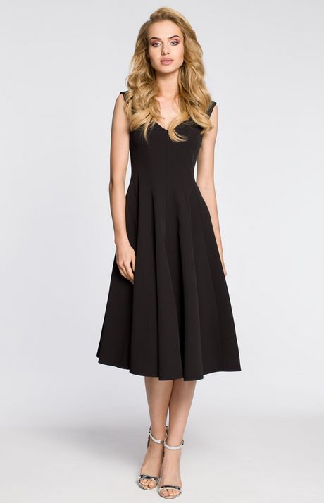 Robe cocktail noire longue