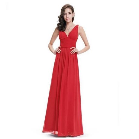 Robe cocktail rouge longue