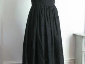 Robe coton noire longue