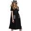 Robe coton noire longue