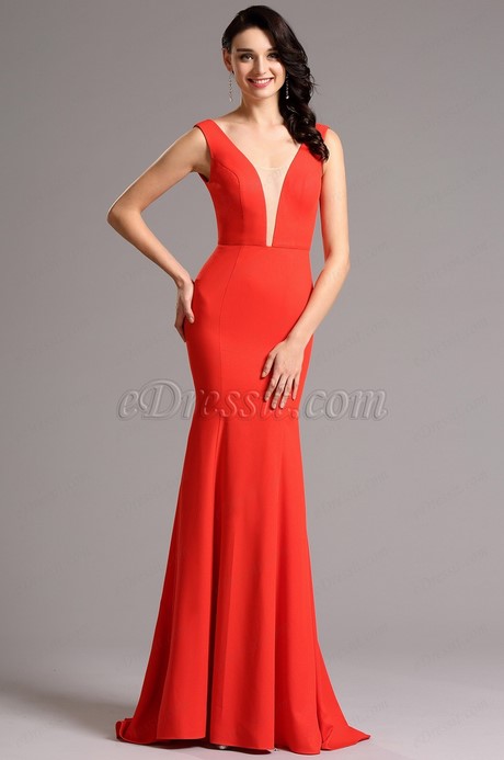 Robe de cocktail longue rouge