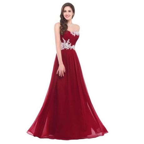 Robe de cocktail longue rouge