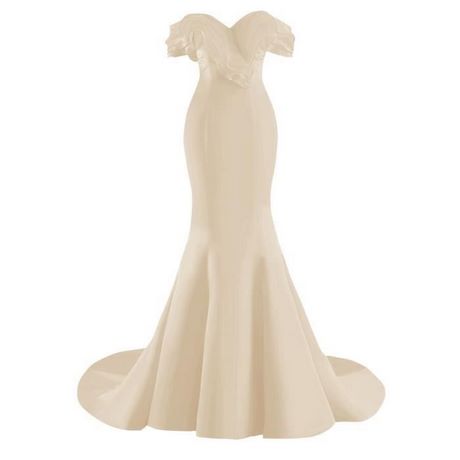 Robe de soirée beige longue