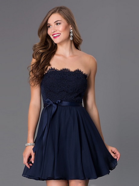 Robe de soiree dentelle bleu marine