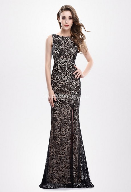 Robe de soiree longue a dentelle