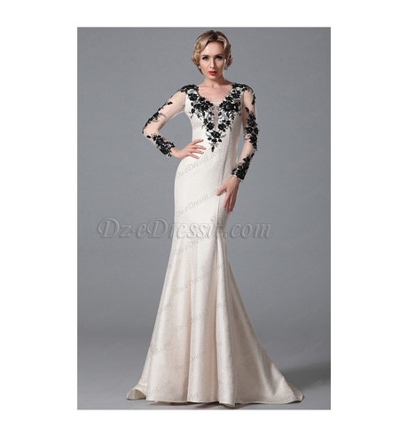 Robe de soirée longue dentelle blanche