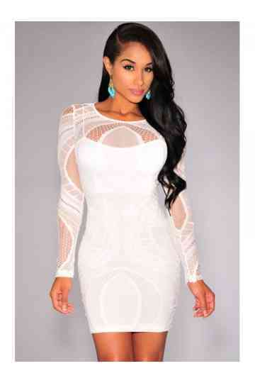 Robe dentelle blanche pas cher