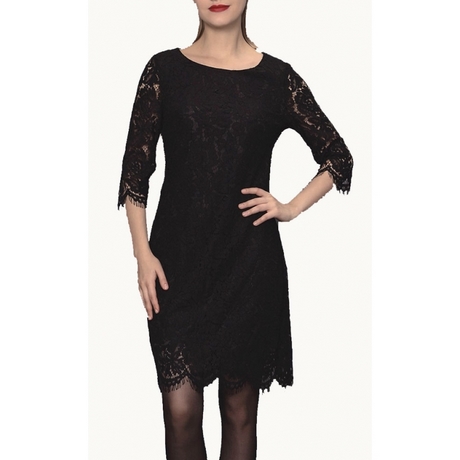 Robe en dentelle noire courte