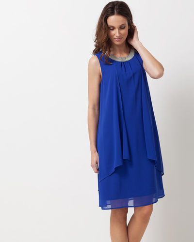 Robe fluide bleu roi