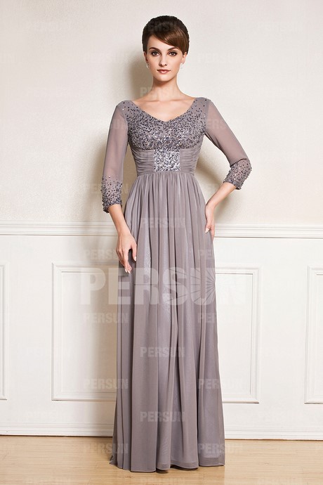 Robe gris longue