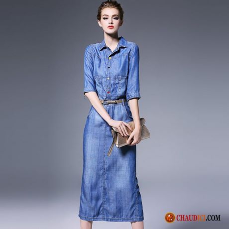 Robe jeans longue