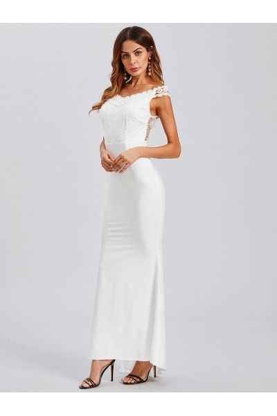 Robe longue blanche pas cher