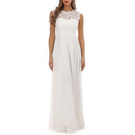 Robe longue blanche pas cher