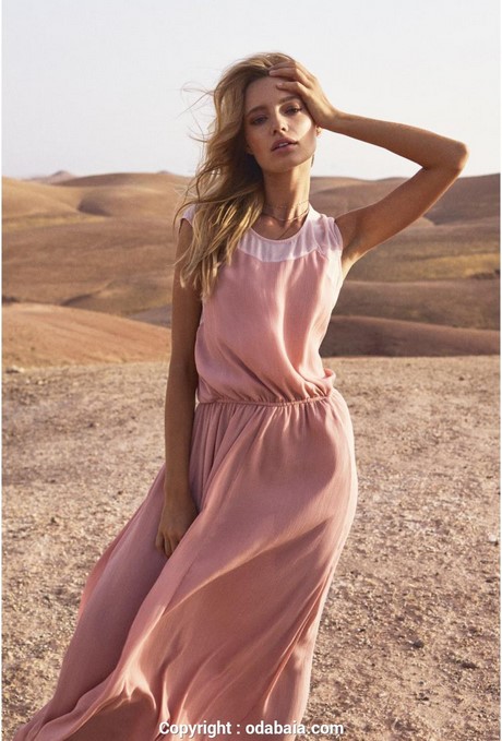 Robe longue boheme rose