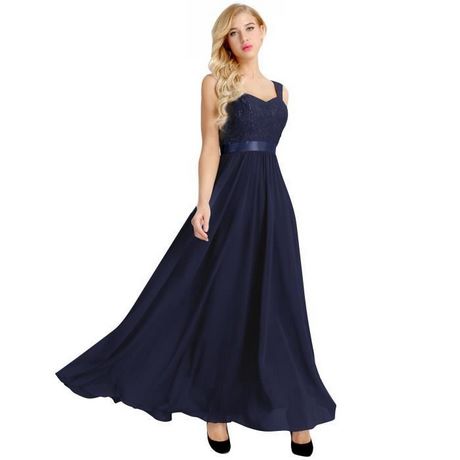 Robe longue dentelle femme