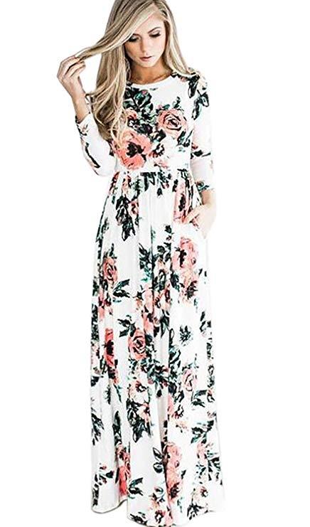 Robe longue manche longue boheme