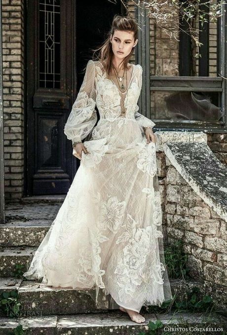 Robe longue romantique dentelle