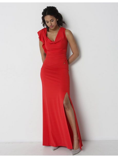 Robe longue rouge soirée