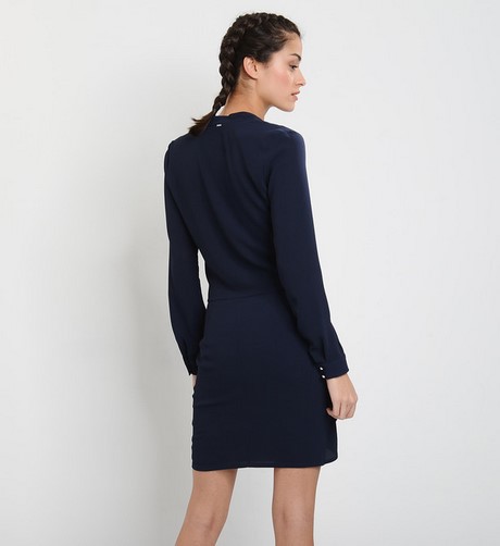 Robe manche longue bleu