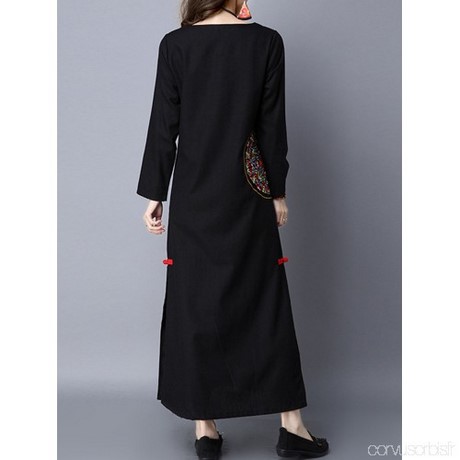 Robe maxi avec manche longue