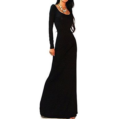 Robe noire longue coton