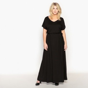 Robe noire longue coton